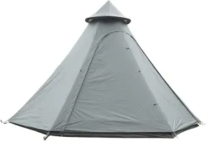 Waterproof Camping Pyramid Teepee Tent Adult Tent Waterproof Double Layers Indian Tent Yurt Tent Tower Post Bell Tent for Outdoor Family Trip