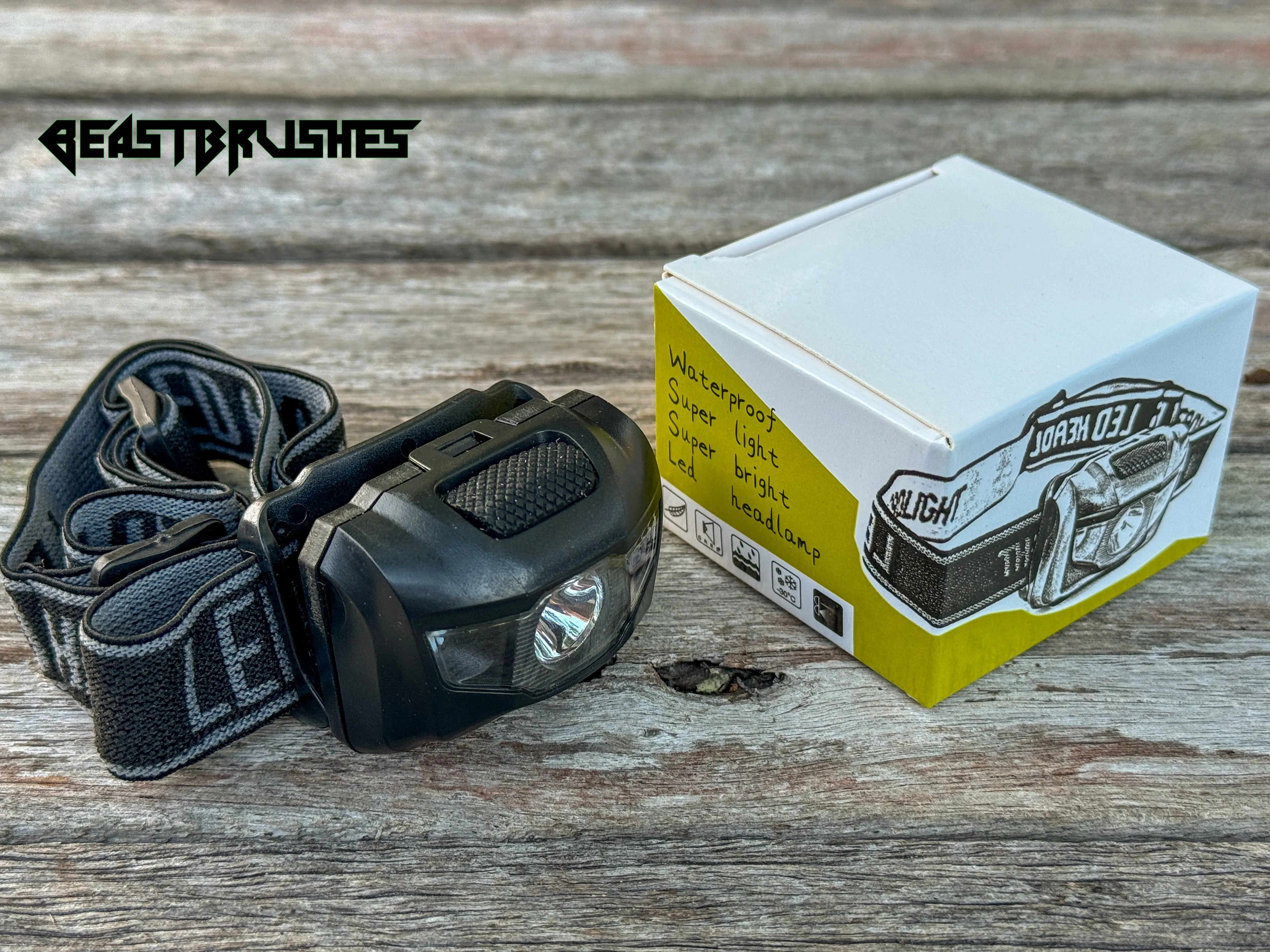 Waterproof Headlamp (Red and White light)