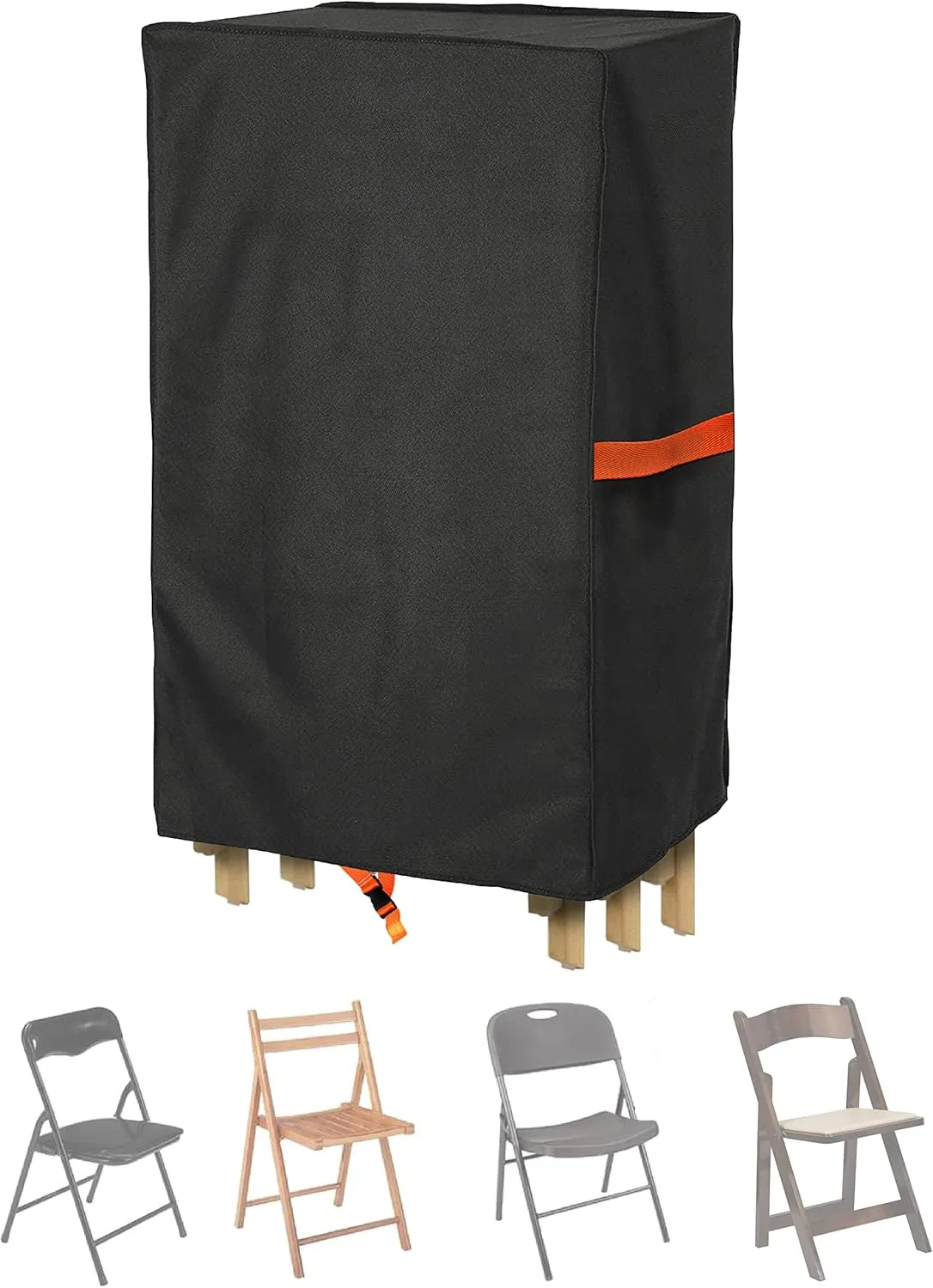 Waterproof Polyester Storage Bag for Plastic, Resin, and Wood Folding Chairs Oxford Cloth Chair Cover Chairs Storage Bag - 1 Pack