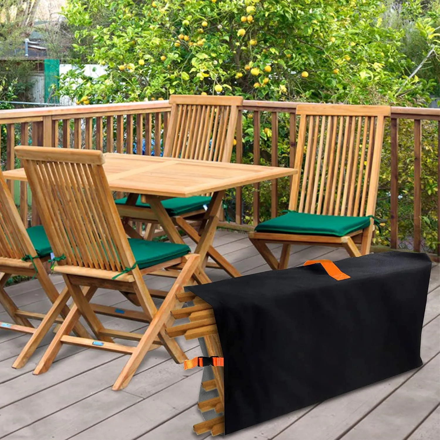 Waterproof Polyester Storage Bag for Plastic, Resin, and Wood Folding Chairs Oxford Cloth Chair Cover Chairs Storage Bag - 1 Pack