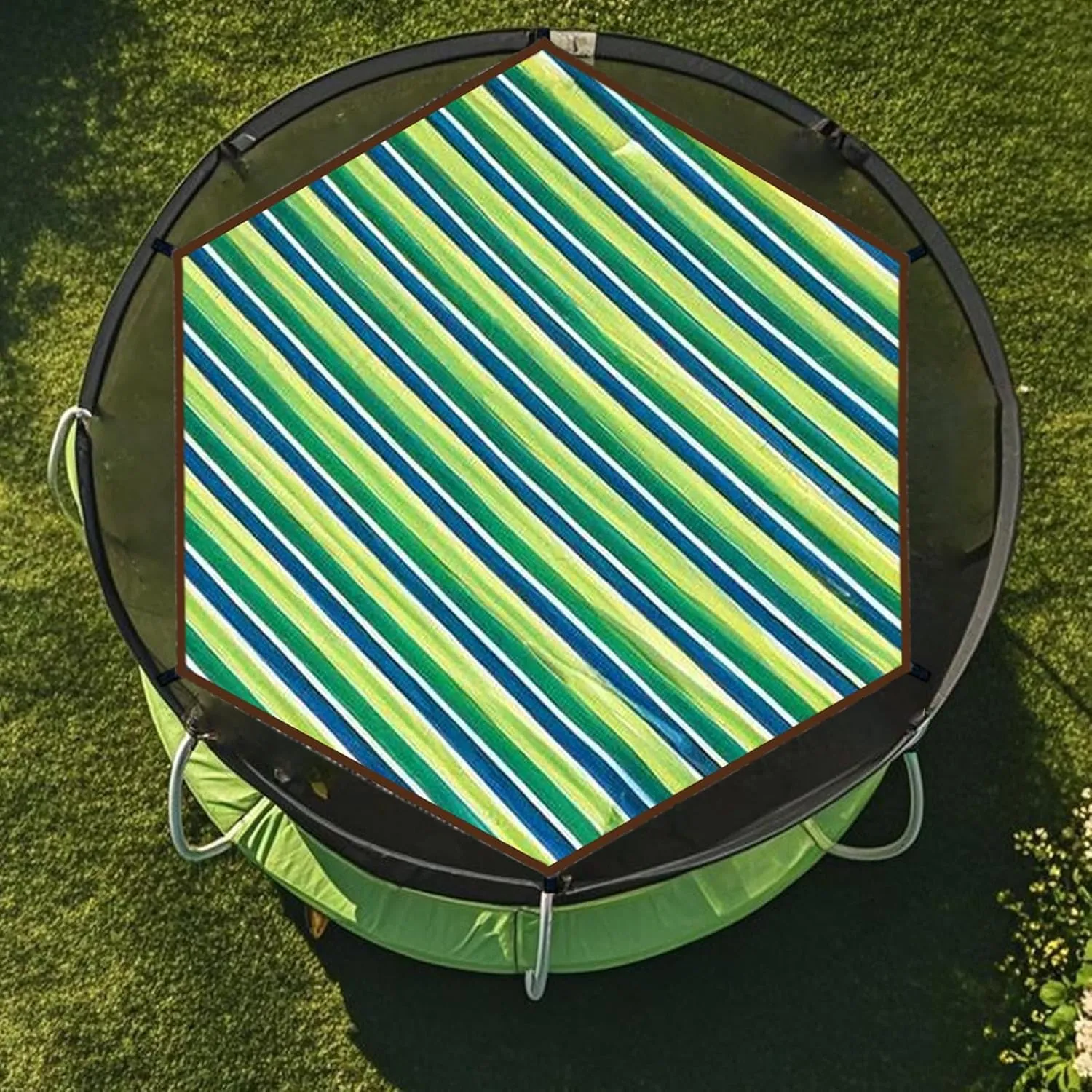 Waterproof UV Protection Trampoline Tent Cover | Trampoline Sunshade, Tear Resistant Tent, 12ft 14ft Soft Outdoor Sun Protection Cover, Outdoor Backyard Garden Use, All Season Protection