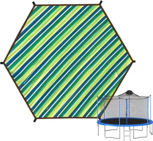 Waterproof UV Protection Trampoline Tent Cover | Trampoline Sunshade, Tear Resistant Tent, 12ft 14ft Soft Outdoor Sun Protection Cover, Outdoor Backyard Garden Use, All Season Protection