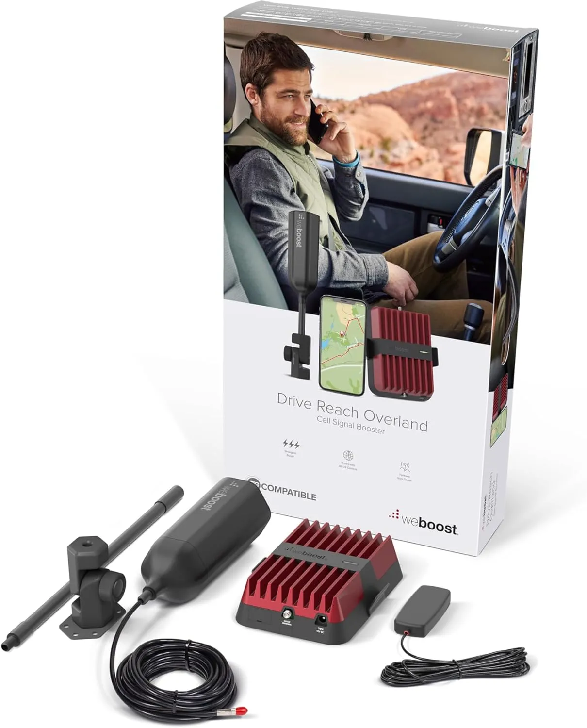 weBoost Drive Reach Overland (472061R) Factory Refurbished Vehicle Cell Phone Signal Booster | Off Road Vehicles | U.S. Company | All U.S. Networks and Carriers | 1 Year Manufacturer Warranty