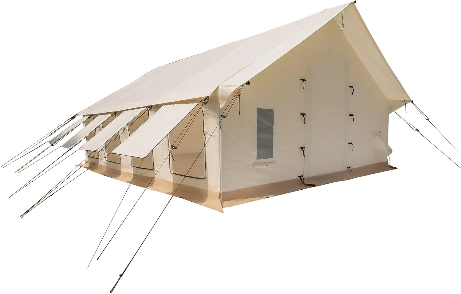 WHITEDUCK Alpha Pro Canvas Wall Tent – Waterproof 4 Season Outdoor Camping & Hunting Tent w/Heavy Duty Aluminum Frame & PVC Floor for Large Groups Families & Outfitters