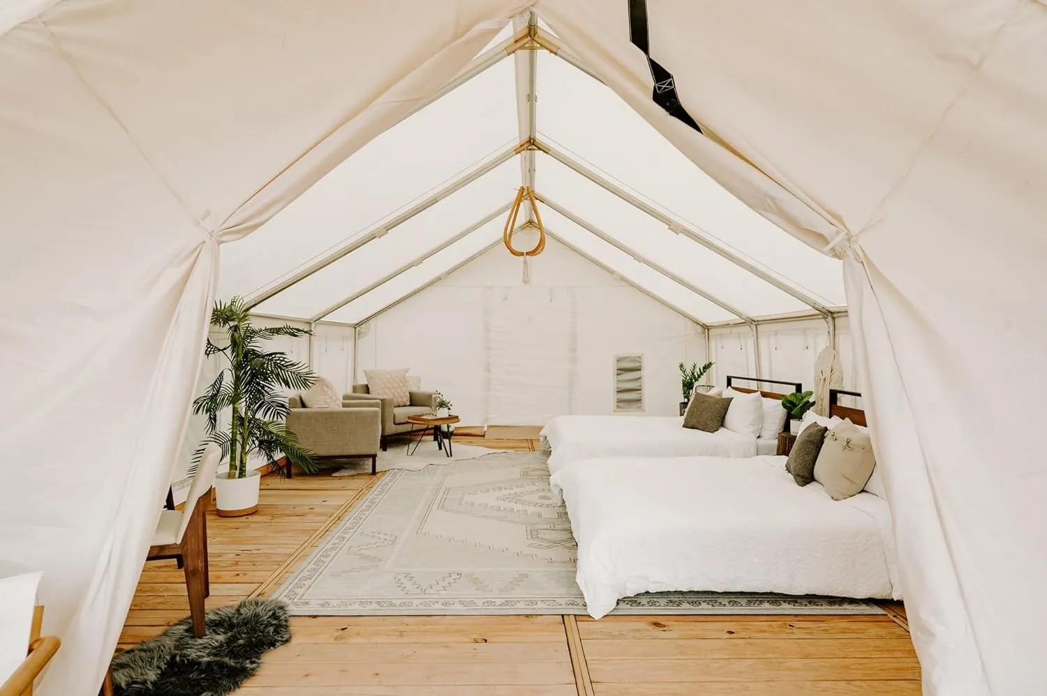 WHITEDUCK Alpha Pro Canvas Wall Tent – Waterproof 4 Season Outdoor Camping & Hunting Tent w/Heavy Duty Aluminum Frame & PVC Floor for Large Groups Families & Outfitters