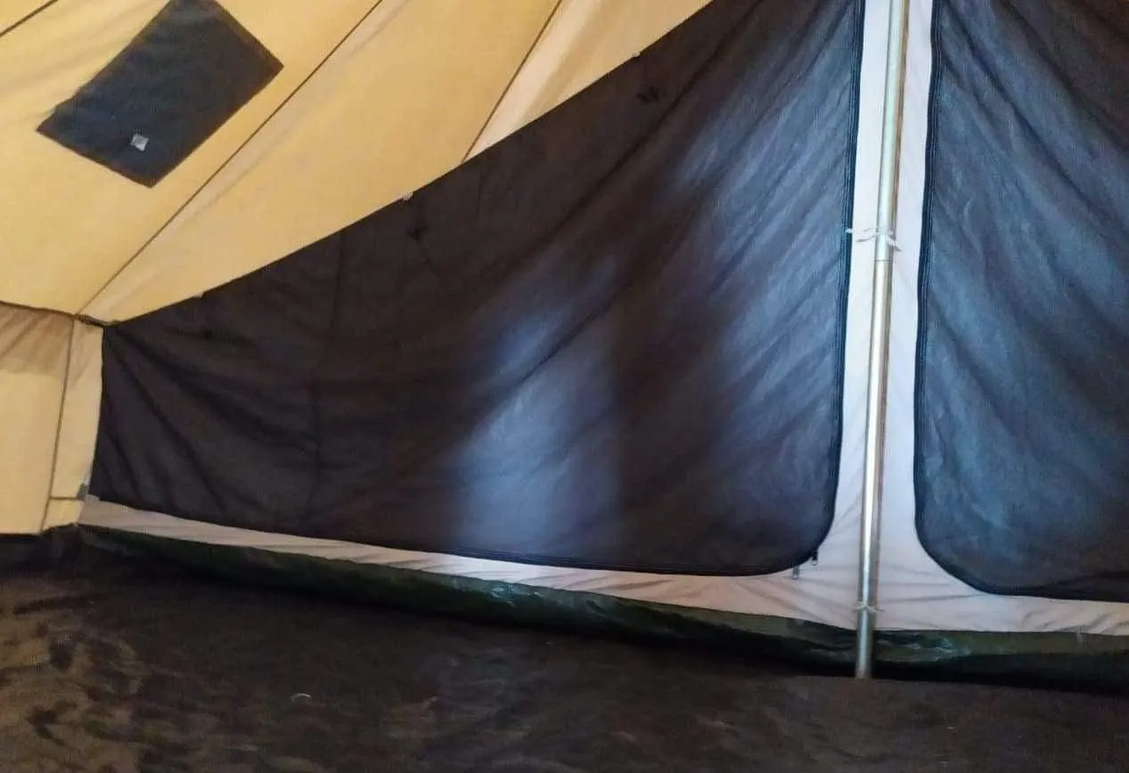 WHITEDUCK Inner Tents for Canvas Bell Tent, Half 1/2 & Quarter ¼ Inner Tents, Tent Accessories, Inner Rooms, Separate Compartment (3M, 4M, 5M, 6M) (Half Inner 5M, Avalon Tent)