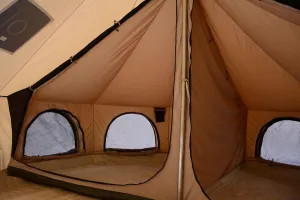 WHITEDUCK Inner Tents for Canvas Bell Tent, Half 1/2 & Quarter ¼ Inner Tents, Tent Accessories, Inner Rooms, Separate Compartment (3M, 4M, 5M, 6M) (Half Inner 5M, Avalon Tent)