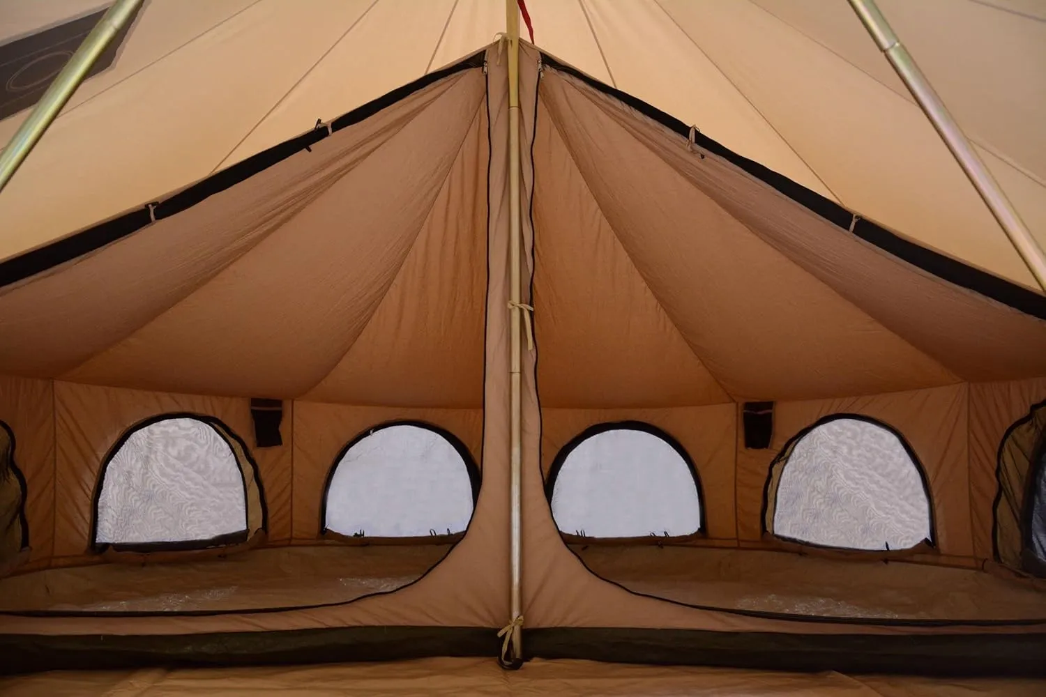 WHITEDUCK Inner Tents for Canvas Bell Tent, Half 1/2 & Quarter ¼ Inner Tents, Tent Accessories, Inner Rooms, Separate Compartment (3M, 4M, 5M, 6M) (Half Inner 5M, Avalon Tent)