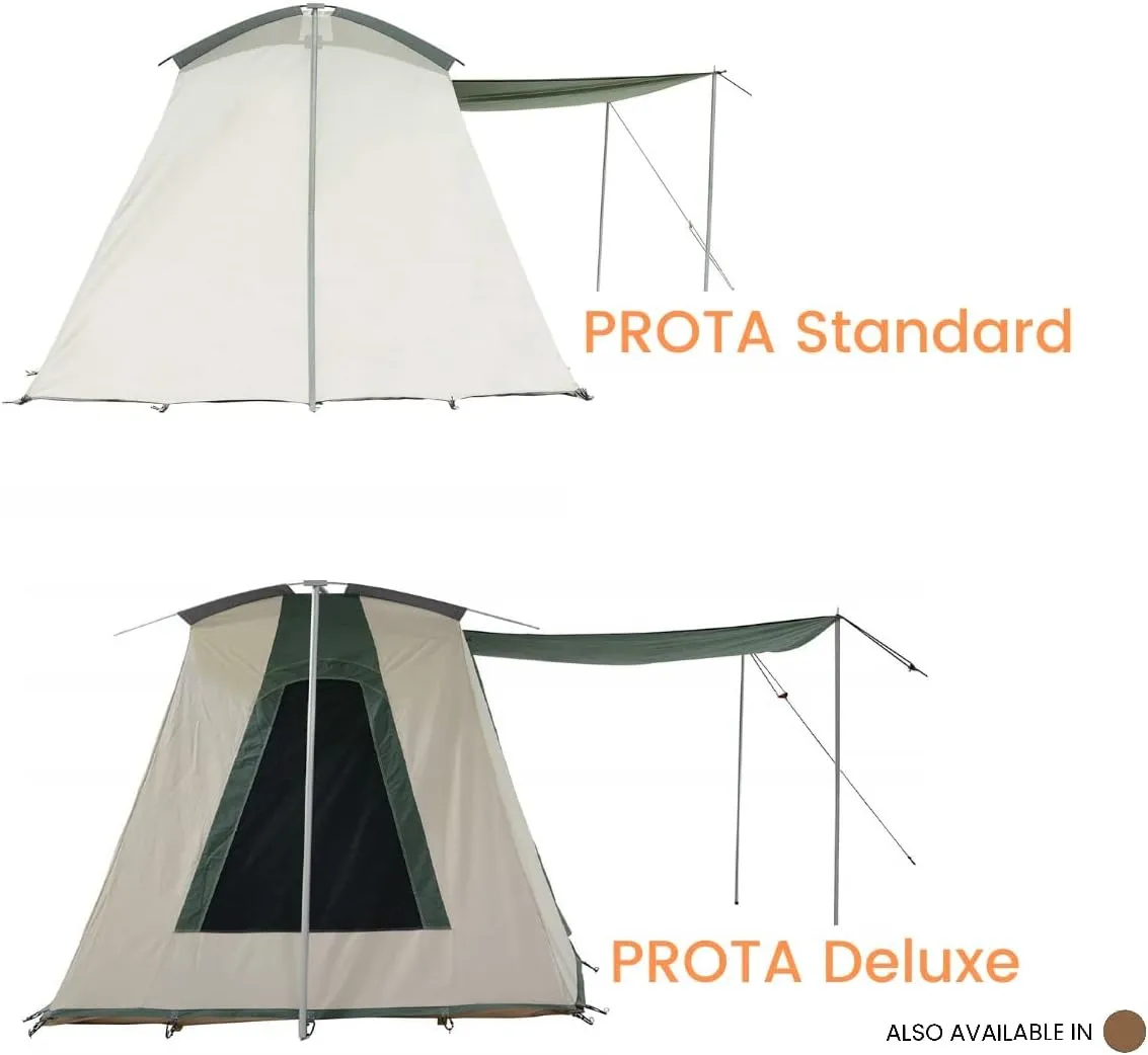 WHITEDUCK PROTA 4-Season Waterproof Canvas Cabin Tent w/Windows and Awning for 4-8 People - Perfect for Family Camping, Hunting