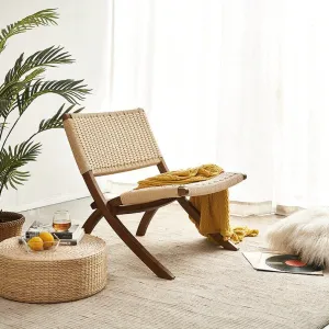 WIGOREZ Rattan Folding Chair
