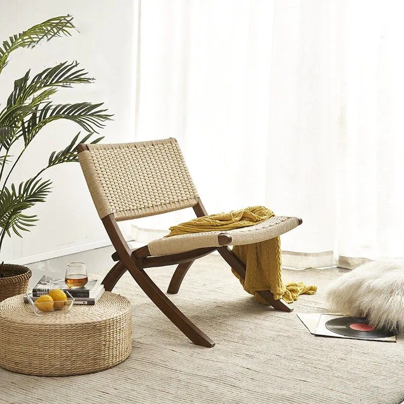 WIGOREZ Rattan Folding Chair