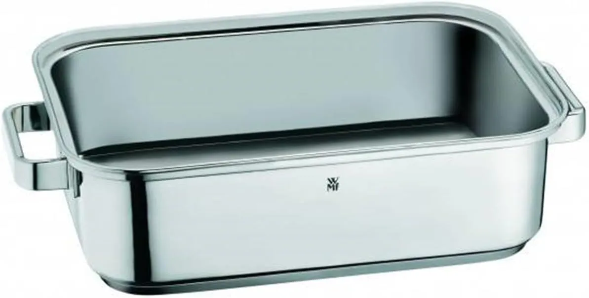 WMF Vitalis Compact with Silicone Edge/Thermometer/Aroma Steaming Rack Cromargan Steamer, Silver, 35 x 21.5 x 10 cm, 3.5 Litre