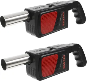 YARNOW 2Pcs Handheld Bbq Air Blower Fire Starter for Outdoor Cooking Camping and Charcoal Lighting User Friendly Design for Instant Flame Boost