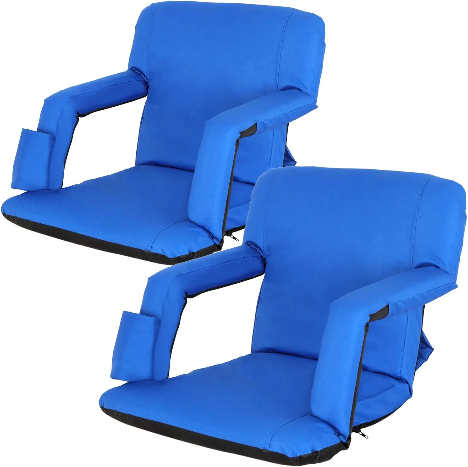 ZenStyle Stadium Seats Cushions Chair for Bleachers Benches, Padded with Cushion/Back/Arms,Water Resistant Reclining Chair for Outdoor or Indoor
