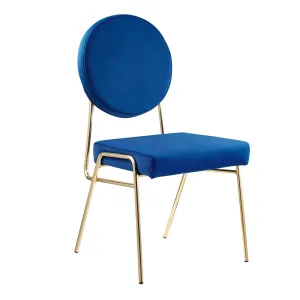 Zephyr Dining Chair in Navy Velvet
