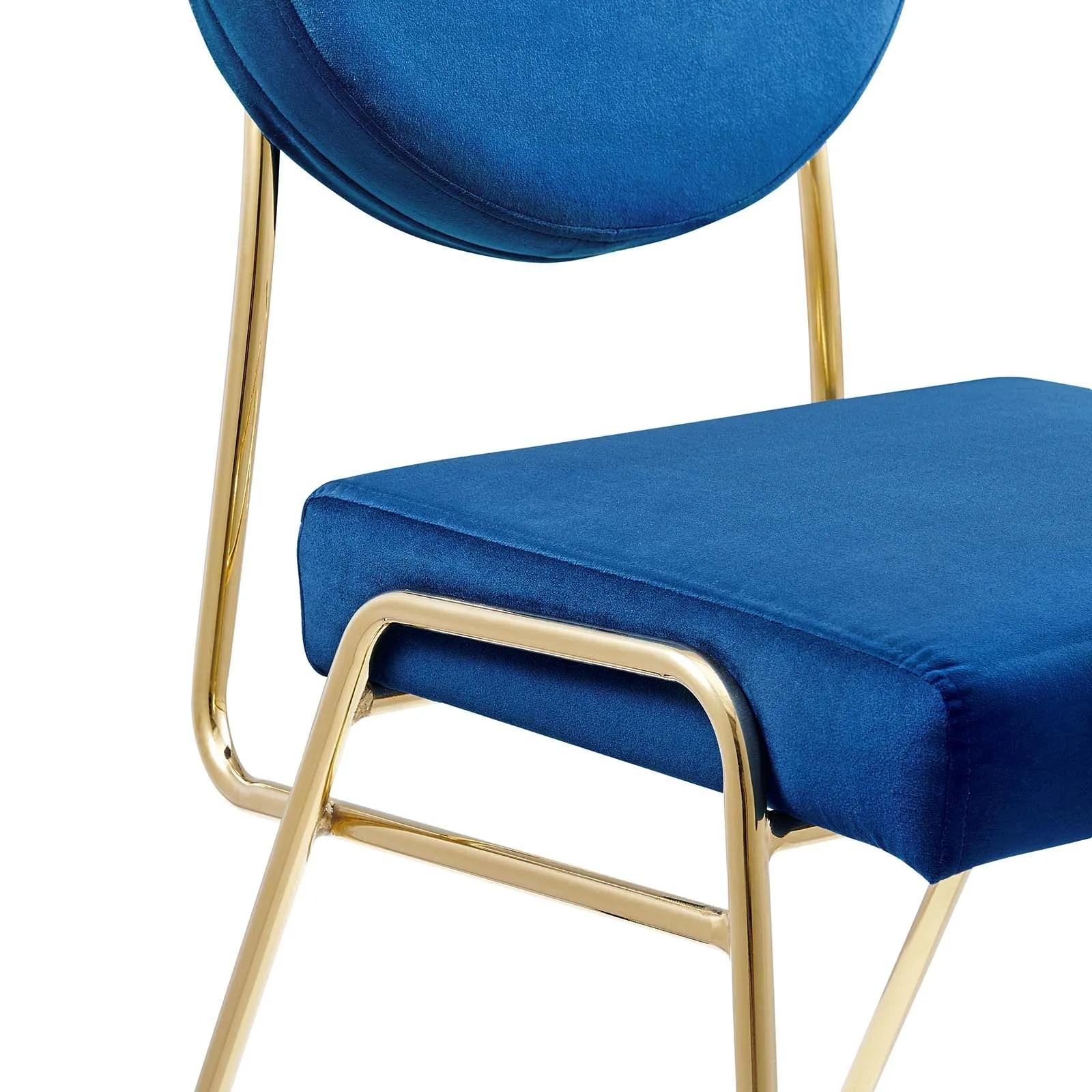 Zephyr Dining Chair in Navy Velvet