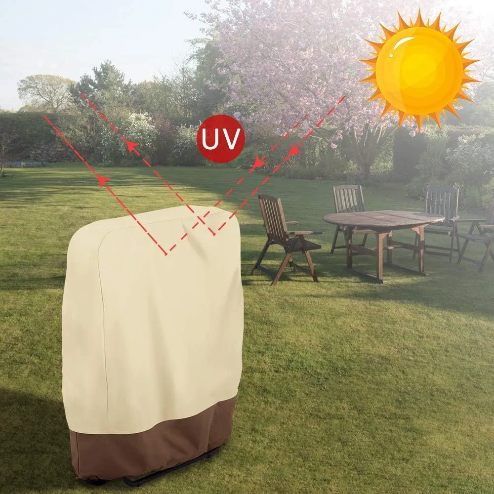 Zero Gravity Folding Chair Cover 420D Outdoor Folding Recliner Chair Covers Waterproof Patio Lawn Furniture Protector 32" x 37" Beige