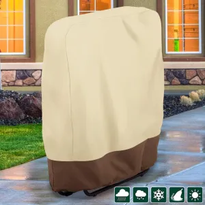 Zero Gravity Folding Chair Cover 420D Outdoor Folding Recliner Chair Covers Waterproof Patio Lawn Furniture Protector 32" x 37" Beige
